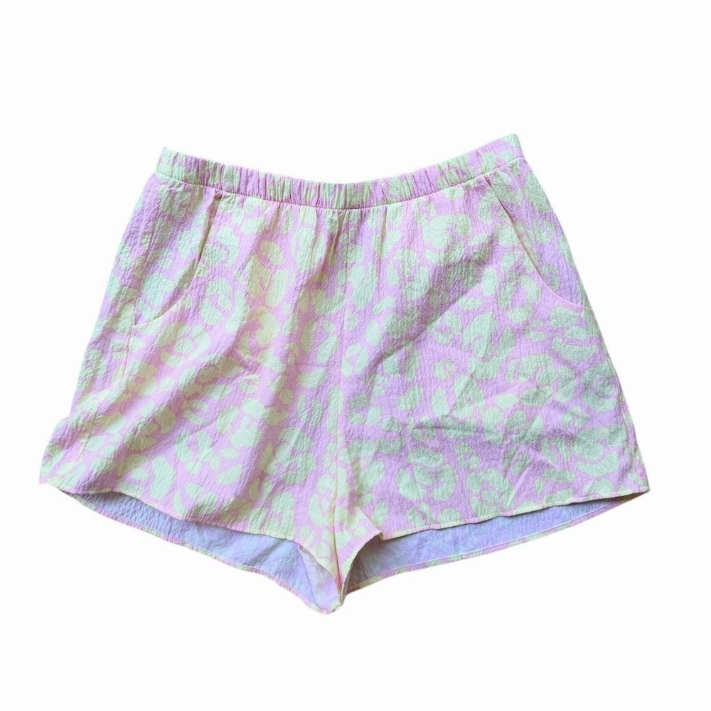 Show Me Your Mumu‎ Shorts Womens XS Pastel Leopard Print Elastic Waist